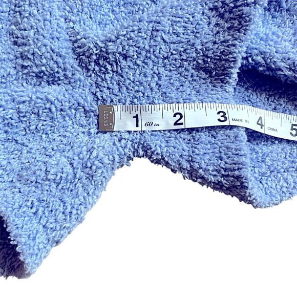 Colsie Purple Light Blue Oversized Teddy Fuzzy Cardigan Shorts Lounge Set L, XL - Picture 15 of 16